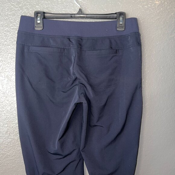 Athleta Womens Size 8 Black Wide Leg Drawstring Travel Lounge Pants - Picture 2 of 7